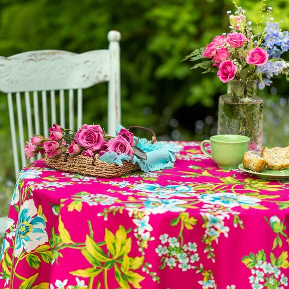 April Cornell Tablecloth Water Lily 54x54 NWT - Picture 2 of 4